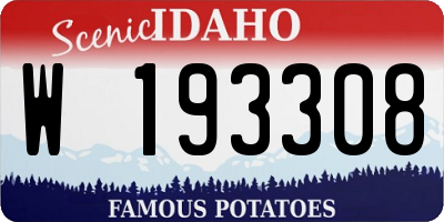 ID license plate W193308