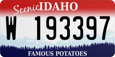 ID license plate W193397