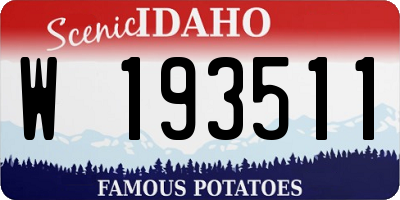 ID license plate W193511