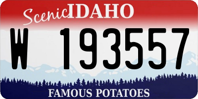 ID license plate W193557