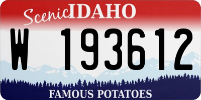 ID license plate W193612