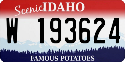 ID license plate W193624