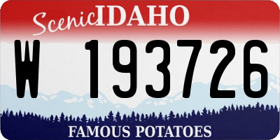 ID license plate W193726