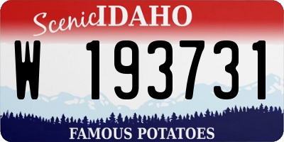 ID license plate W193731