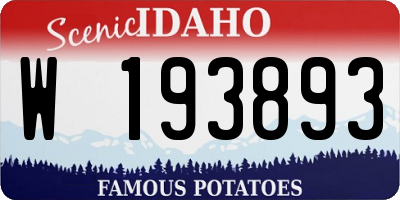 ID license plate W193893