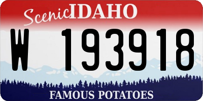 ID license plate W193918
