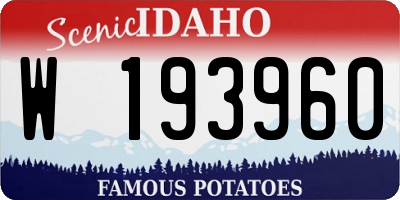 ID license plate W193960