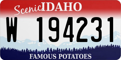ID license plate W194231