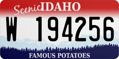 ID license plate W194256