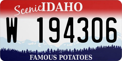 ID license plate W194306