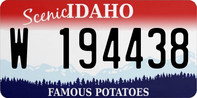 ID license plate W194438