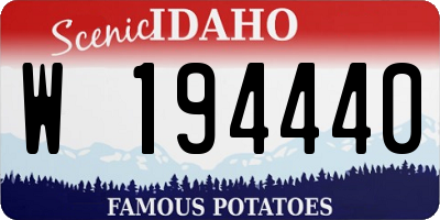 ID license plate W194440