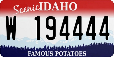 ID license plate W194444