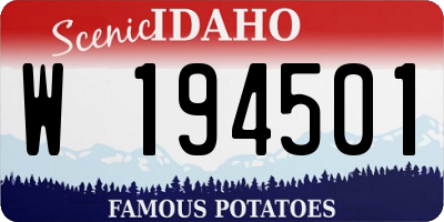ID license plate W194501