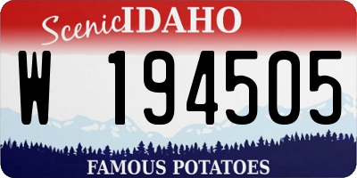 ID license plate W194505