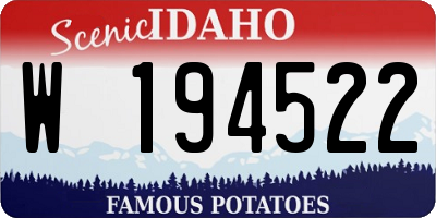 ID license plate W194522