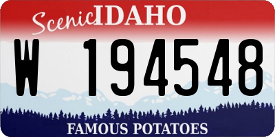 ID license plate W194548