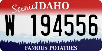 ID license plate W194556