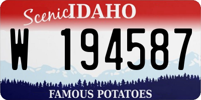 ID license plate W194587