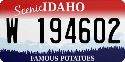 ID license plate W194602
