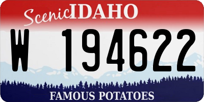 ID license plate W194622