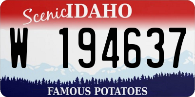 ID license plate W194637