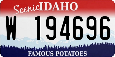 ID license plate W194696