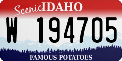 ID license plate W194705