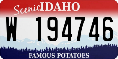 ID license plate W194746