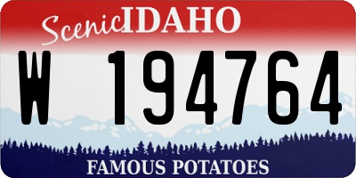 ID license plate W194764