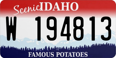 ID license plate W194813