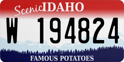 ID license plate W194824
