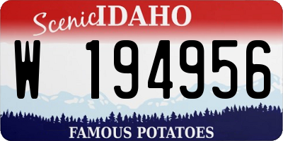 ID license plate W194956