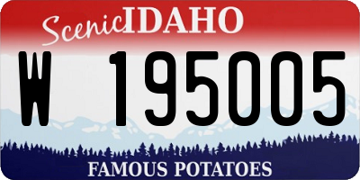 ID license plate W195005