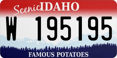 ID license plate W195195