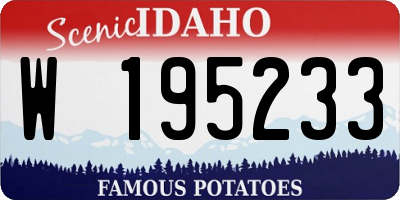 ID license plate W195233
