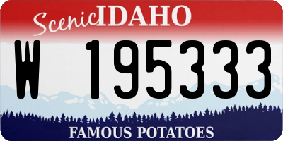 ID license plate W195333