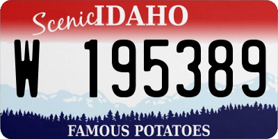ID license plate W195389