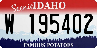 ID license plate W195402