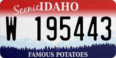 ID license plate W195443
