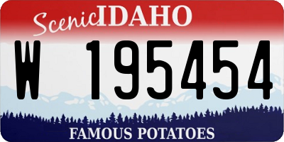ID license plate W195454