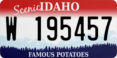 ID license plate W195457