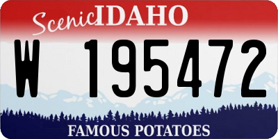 ID license plate W195472