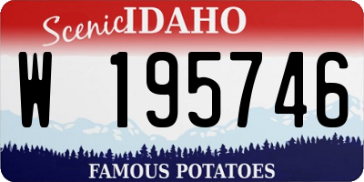 ID license plate W195746