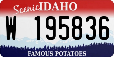 ID license plate W195836
