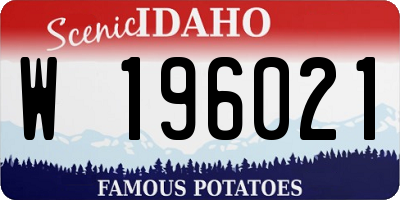 ID license plate W196021