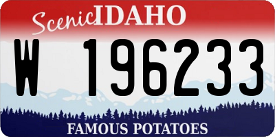 ID license plate W196233
