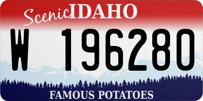 ID license plate W196280