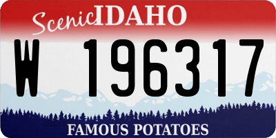 ID license plate W196317