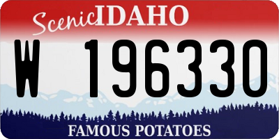ID license plate W196330